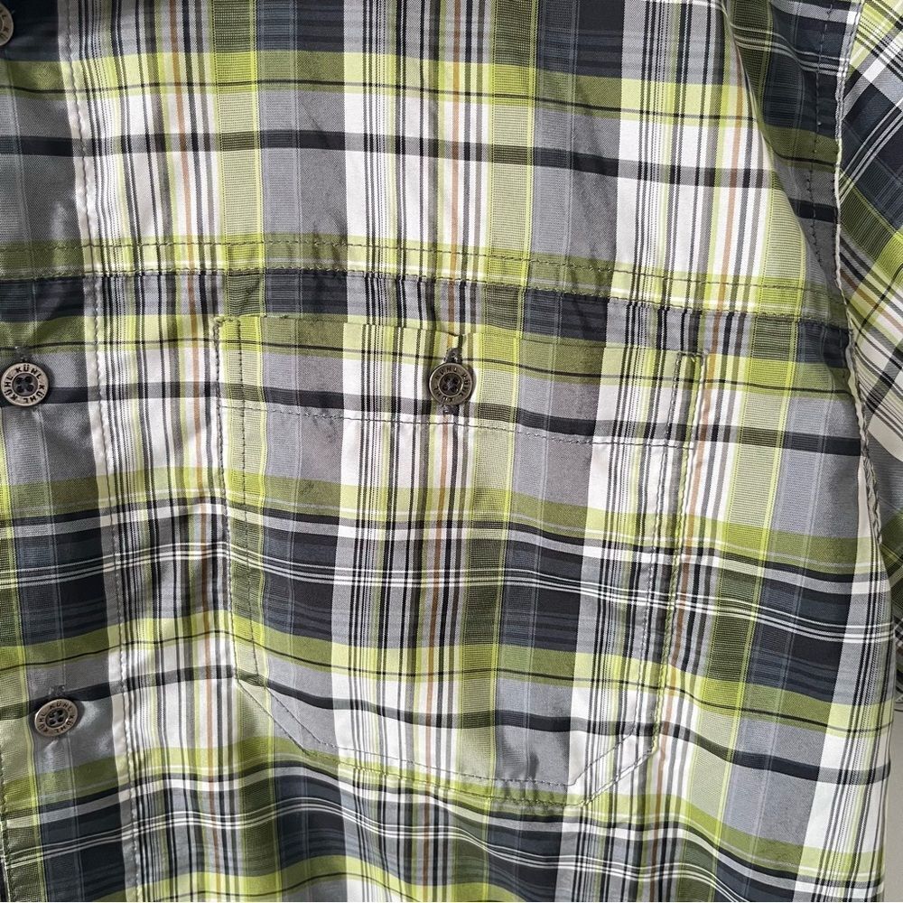 Kuhl Ionik UPF 30 Plaid Hiking Travel‎ Shirt Men’s Medium Green Outdoor Camp - Picture 9 of 10